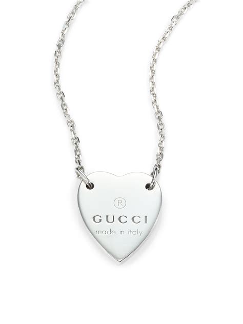 sterling silver gucci|gucci sterling silver heart necklace.